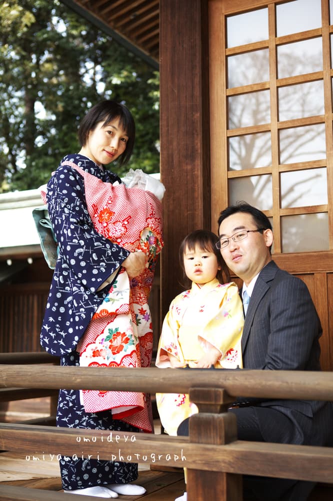 家族みんなでお宮参り写真